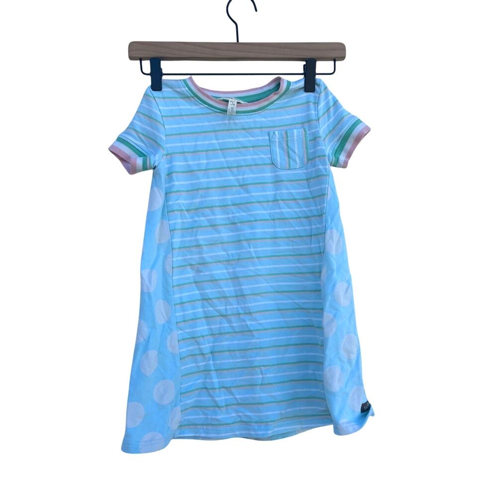 Matilda Jane Dream Chasers Sweet & Sporty Striped Polka Dot‎ Dress, Sz 6